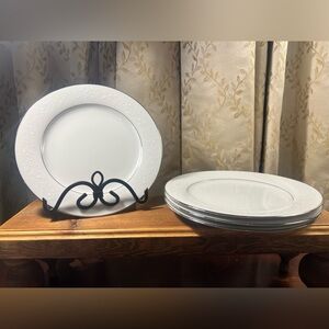 (Set #1 of 2) Salad Plates 8.25” Set of 4 Noritake Buckingham 6438 Japan